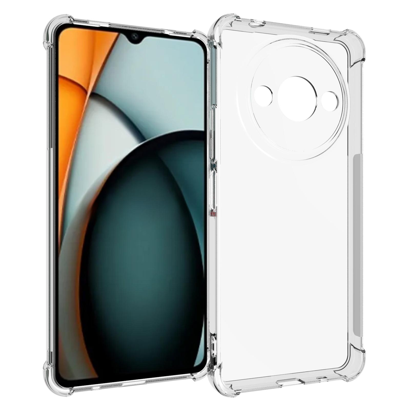 

IDEWEI For Xiaomi Redmi A3/Poco C61 4G Clear Case Airbag Phone Protector Soft TPU Phone Cover A