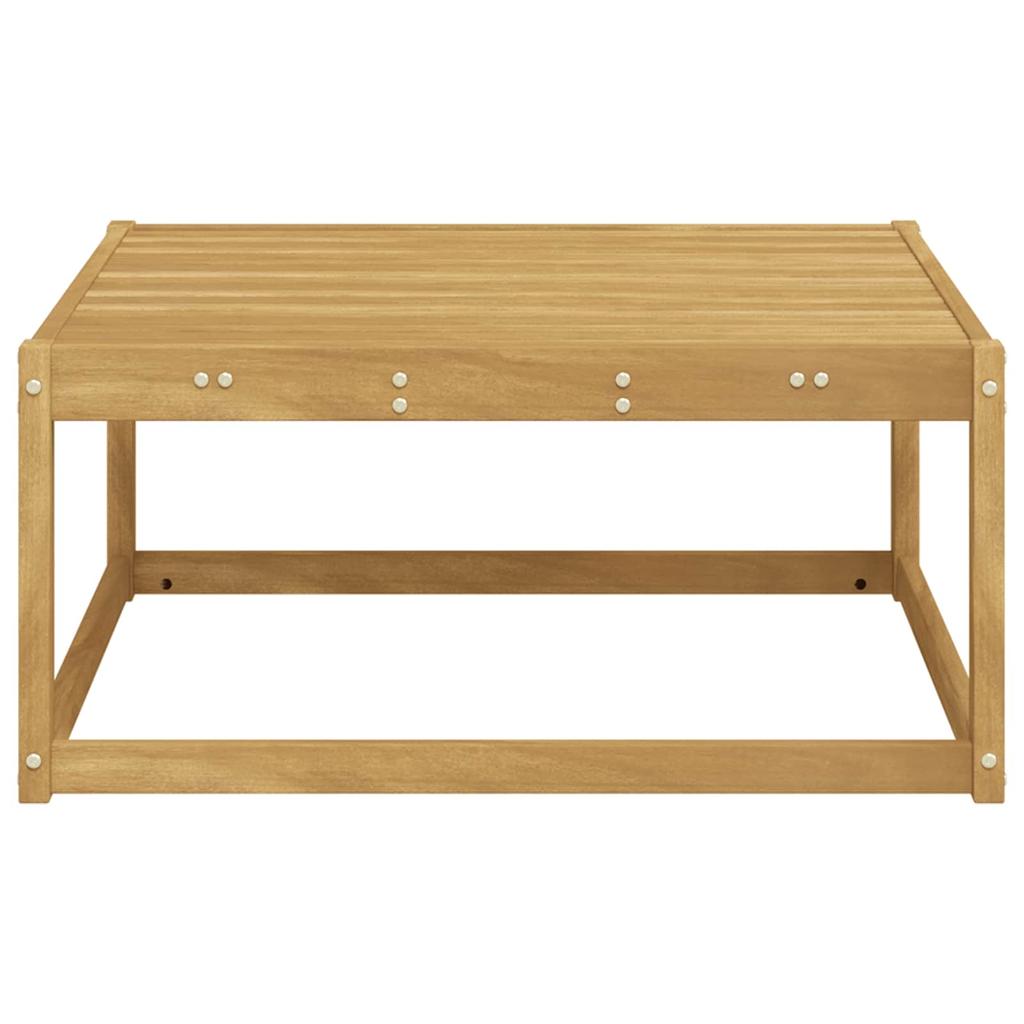 Outdoor Footstool Solid Acacia Wood White 79 x 79 x 37 cm