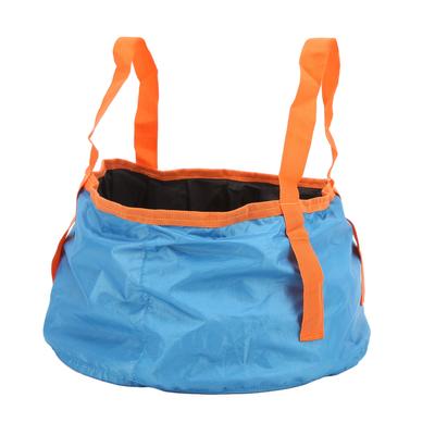 Outdoor Foldable Basin Round Rugged Wear Resistant Firm Reliable Portable Basin for Travel CampingBlue