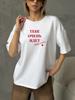 Thick White Oversized T-Shirt Graphic Suits You Very Well