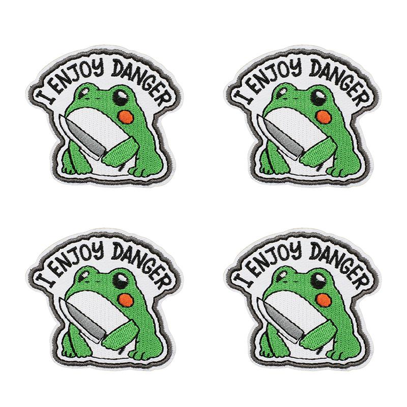 10pcs /Lots Cartoon Animals Embroidered Patches Cute Frog Duck Patch Iron On Patches For Clothing Thermoadhesive Patches Badges