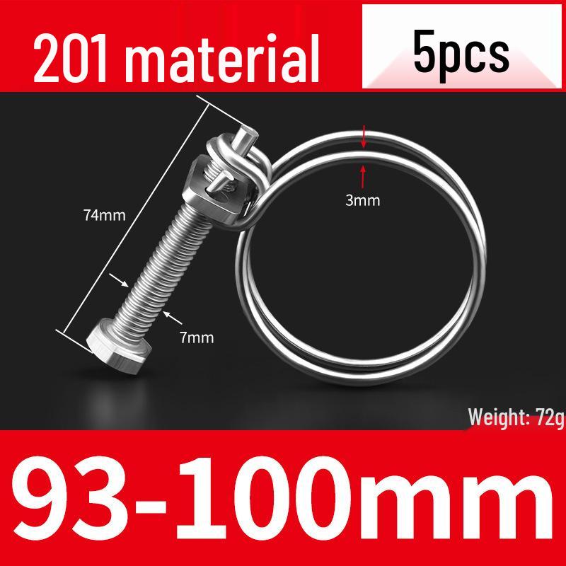 Stainless Steel Double Wire Hose and Pipe Clamp for Gas and Water Retention