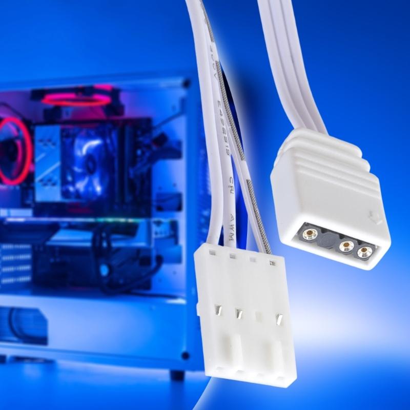 4 Pin 5V Color Connector Cable For PC Lighting Systems And DIY Customization 25cm Extension Cord