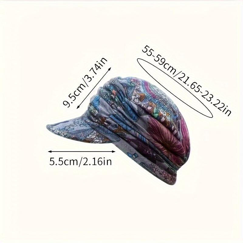 Vintage Floral Print Hat Lightweight Hat for Women