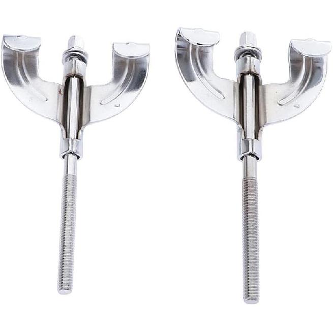 LoveinDIY 4pcs Bass Drum Claw Hook with Tension Rods for Drum Parts Assembly Silver