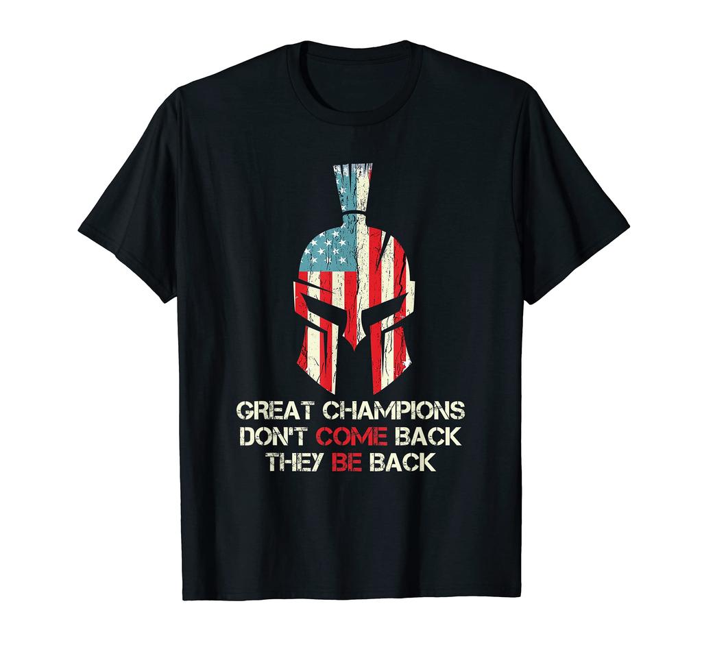 American Spartan Helmet Great Champion Be Back Sports Icon T-Shirt