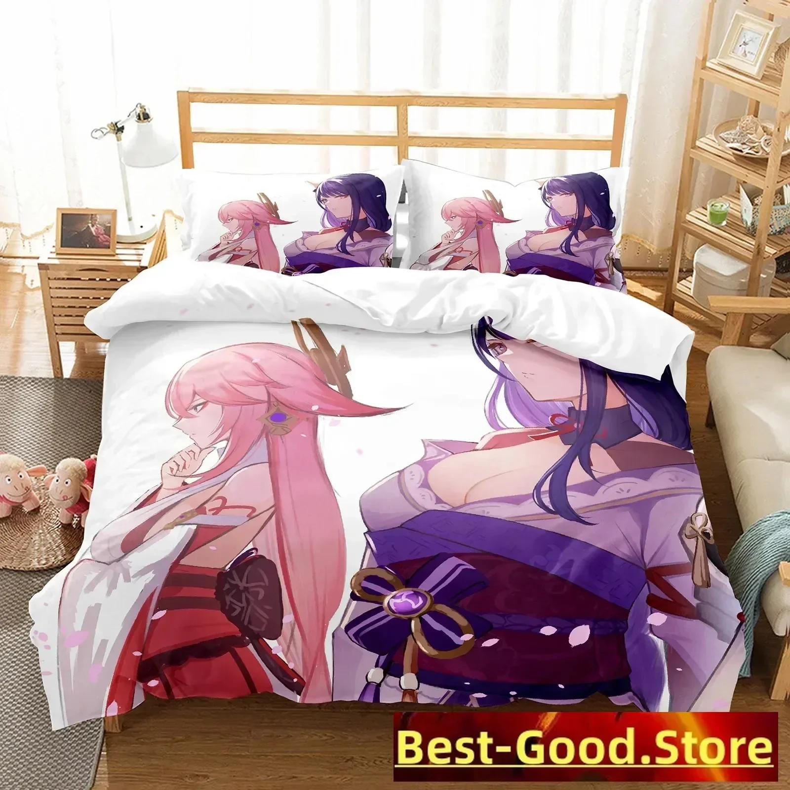 

3D-принт Arataki Ltto Комплект постельного белья Single Twin Full Queen King Size Genshin Impact Комплект постельного белья для взрослых и детей, комплект пододеяльников 70x133cm 2pcs