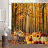 Podzimní sprchové závěsy do koupelny Podzimní sklizeň dýní Statek Den díkůvzdání Halloween sprchová vana s háčky Výzdoba koupelny