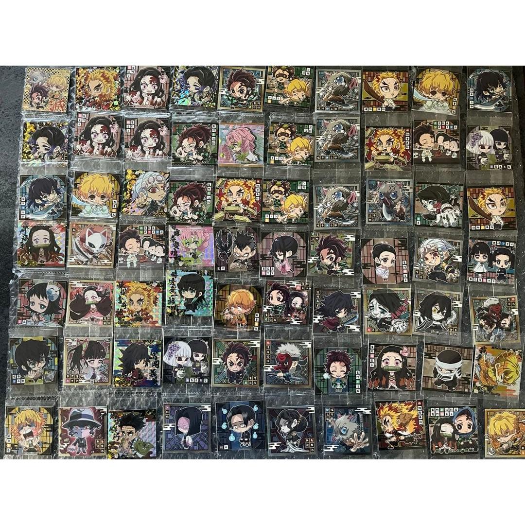 Used Demon Slayer: Kimetsu no Yaiba wafer stickers 70 sheets + file