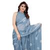 Mirchi Fashion Chiffon Georgette Batik Blockdruck Sarees für Damen mit Blusenteil ( 1Staubig, )