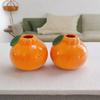 Nordic Style Lemon Ceramic Vase for Hydroponic Flowers - Decorative Ornament for Home or Desktop