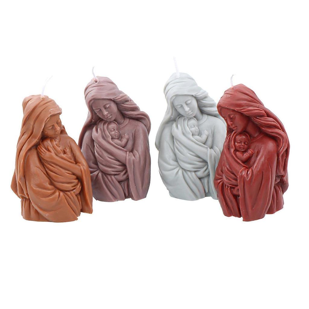 Holy Mother Baby Silicone Mold Wax Melt Polymer Aromatherapy Making Handmade Cupcake Jelly Mould Decorating Supplies Multicolor