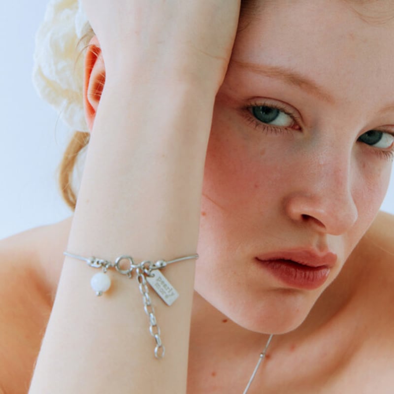 pearlymore mother-of-pearl point chain bracelet