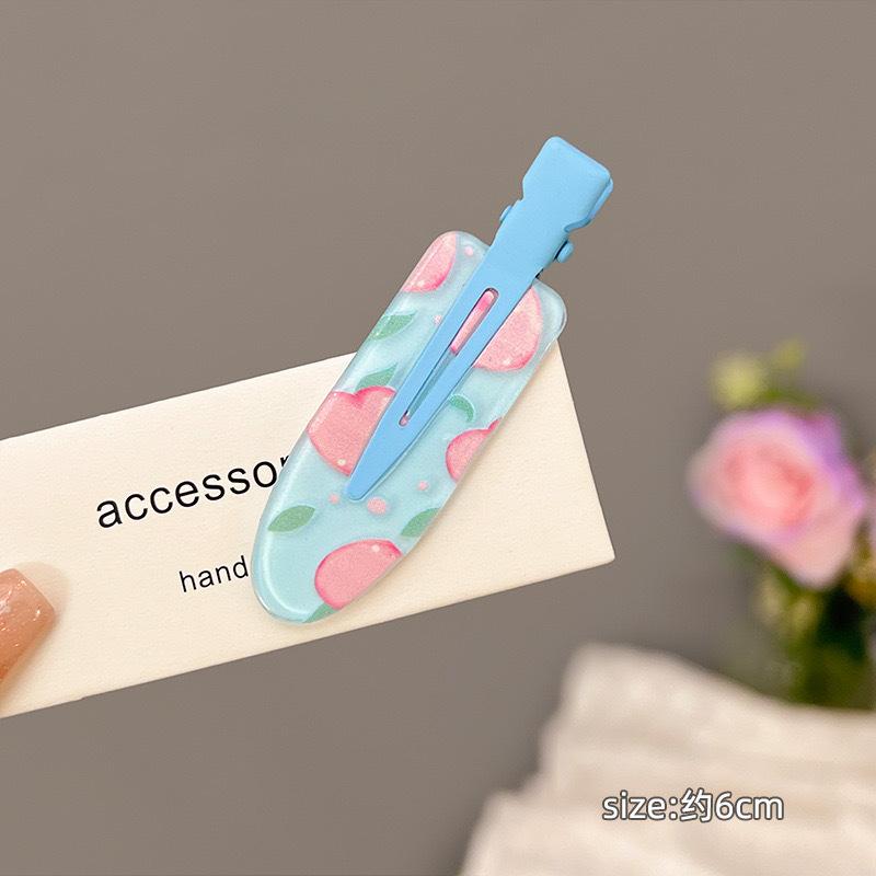 

Новые корейские цветные заколки для волос в виде фруктов, сладкие, милые, без следов, зажим «уткой», пляжный отпуск, аксессуары для волос для девочек