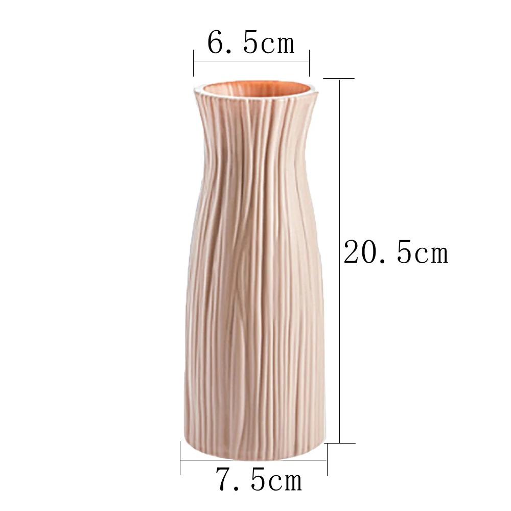 1PCS Plastic Vase Home for Decoration White Imitation Ceramic Flower Pot Plants Basket Nordic Wedding Decorative Dining Bedroom