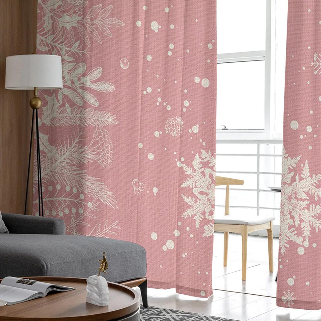 Vánoční vločka Rostlina Borové jehličí Průsvitné závěsy Do obývacího pokoje Ložnice Tylová záclona Do kuchyně Voálová roleta