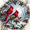 Vintage Round Metal Sign Cardinal Wall Art Kitchen Decor