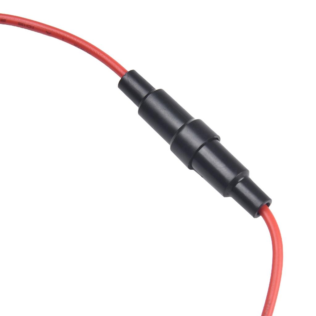 10pcs 5x20mm Inline Fuse Holder with Fast Blow Screw Type Design and 20AWG Wire for Secure Electrical Protection