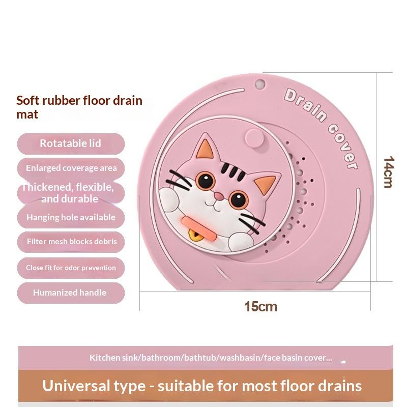 Couvercle de Bonde de Sol Anti-Insectes Bouchon de Vidange Réutilisable Couvercle de Tuyau d'Égout Bouchon de Vidange de Baignoire Douche Anti-Odeur Universel