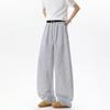 New Summer Retro Loose Plaid Casual Pants High Waist Loose Straight Thin Wide Leg Pants