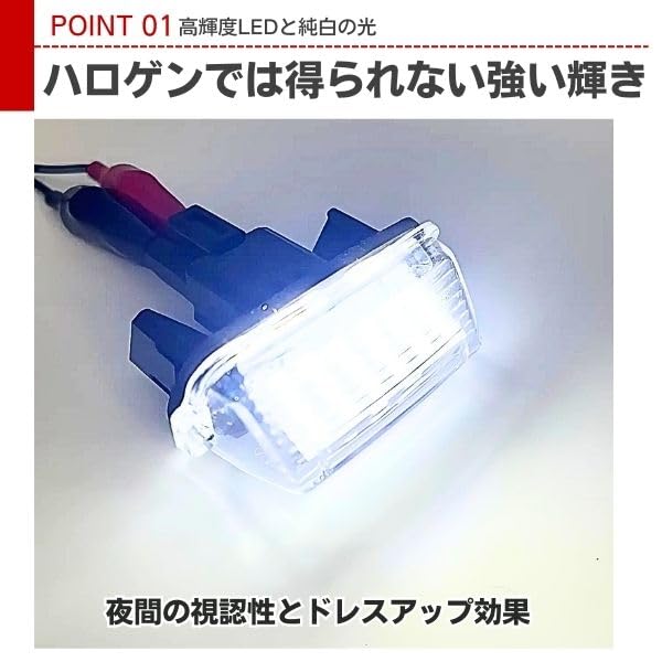 JYFACTORY Aftermarket Universal LED License Plate Light for NOAH BOXY 80 Series