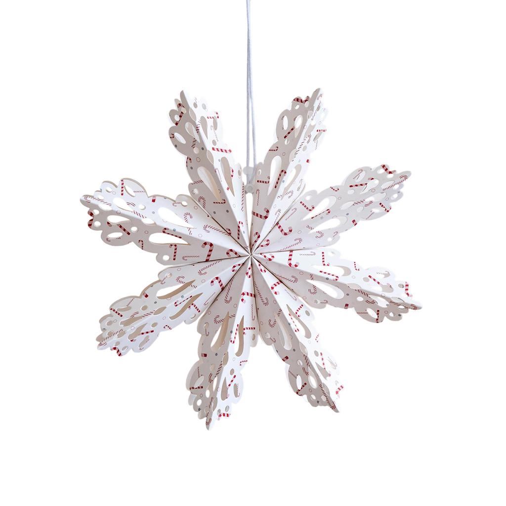 Durable Paper 3D Snowflake Ornament Waterproof Wrinkles Resistant for Christmas Tree Ceiling Window Decoration