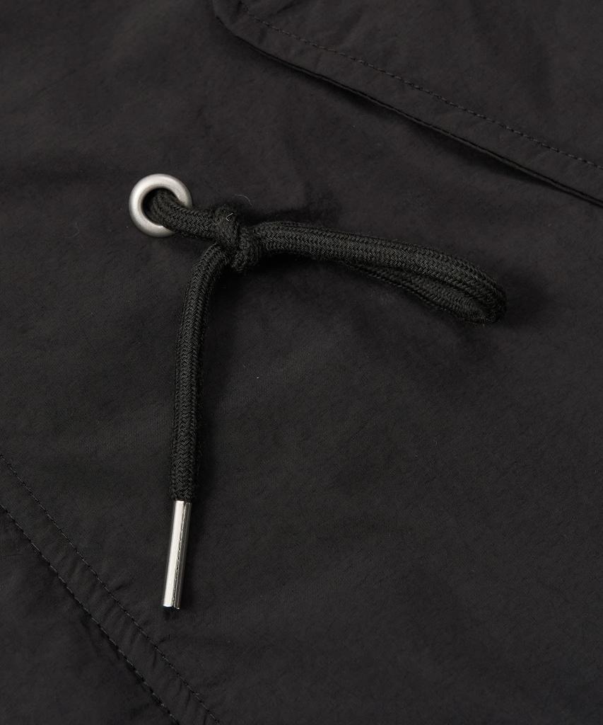 Toffee Utility Fishtail Long Parka (Black)