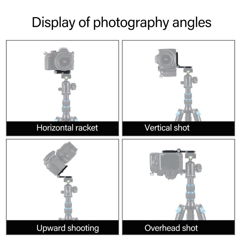 Universal Folding L Brackets for DSLR Cameras Vertical Horizontal Mount Quick Release Plate for Tripods Stabilizers