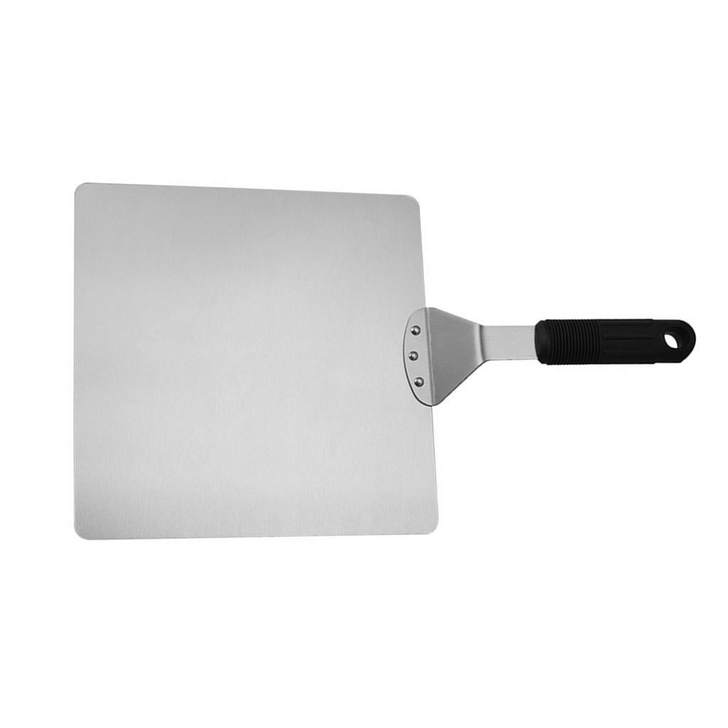Stainless Steel Pizza Shovel Holder Kitchen Baking Tool Comfortable Grip Square Shovel Portable Pizza Transfer Tool