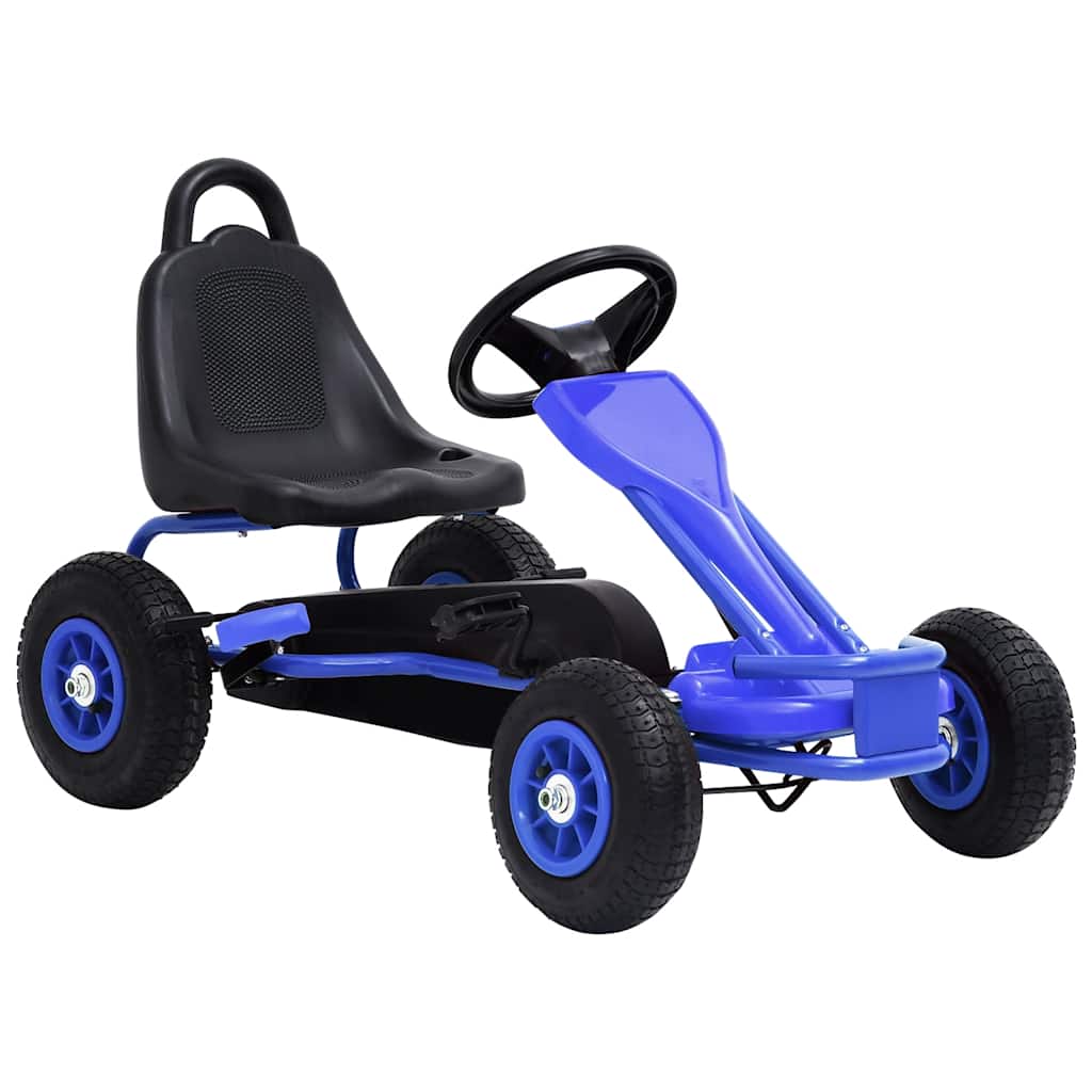 Pedal Go Kart with Pneumatic Tires Blue