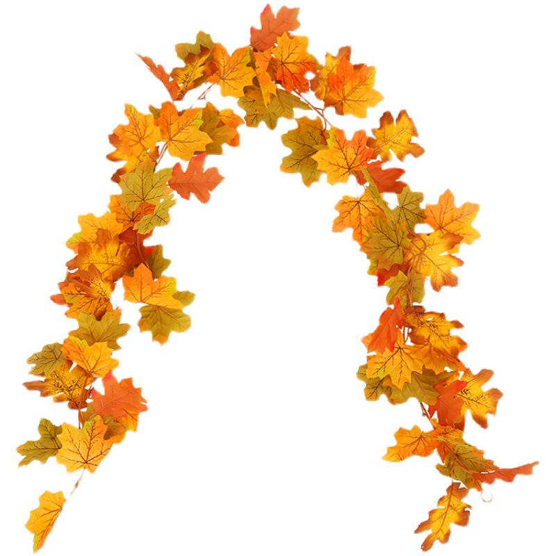 Autumn Maple Leaf Vine Hanging - Festive Decor for Halloween & Christmas