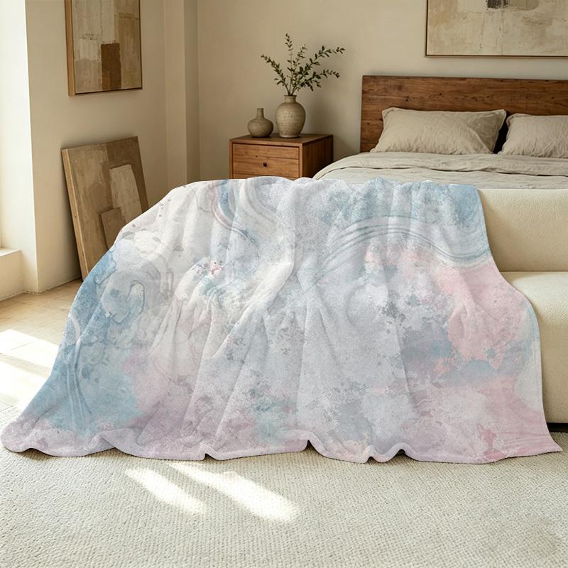 Soft Flannel Blanket | Abstract Art Series - Breathable Lightweight Warm Throw, Cozy for Home Office, All Seasons, Halloween & Christmas Use