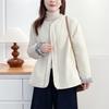 Plus Size Women Vintage Simple Warm Winter Padded Cotton Coat Outerwear