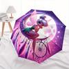 Disney Tinker Bell Moon Automatic Open/Close Umbrella - Cute Umbrella with Cute Design, Portable 3-Fold Compact Umbrella for Men & Women, Va