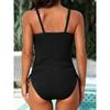 CHARMLEAKS Ribbed One Piece Swimsuit Women Tie Side 1 Piece Bathing Suit High Cut Monokini Sexy Swimwear