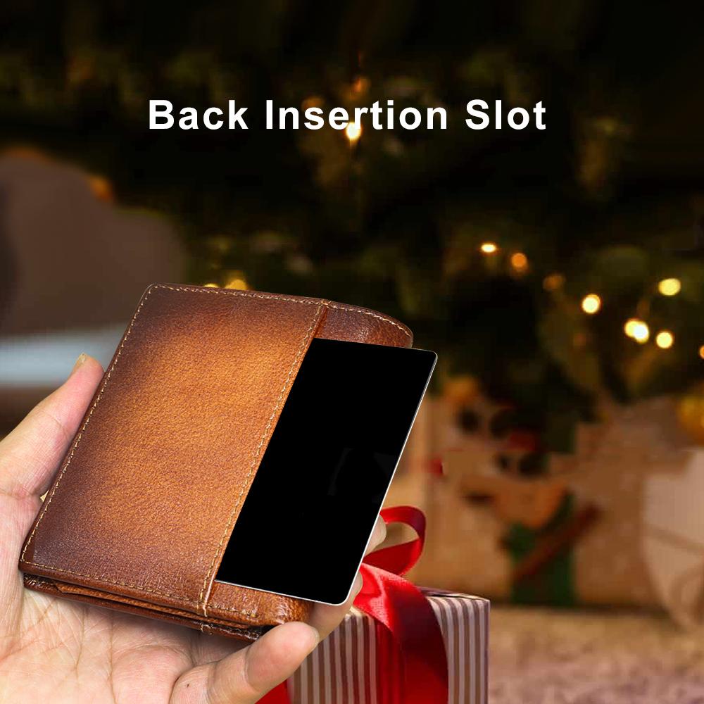 Portafoglio Uomo In Pelle Sottile Con Protezione RFID - Colore Marrone, Design Bifold Con 6 Scomparti