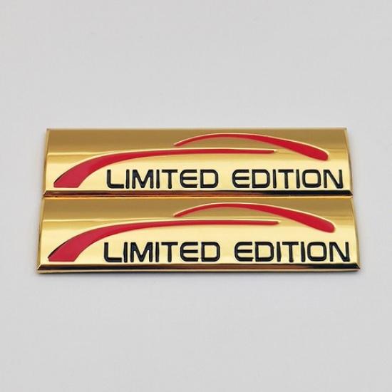 2x Gold Metal Limited Edition  Emblem 3D Sport Bagde Turbo Sticker Car Decal