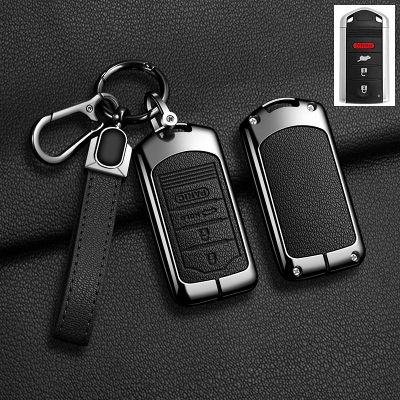 Auto-Fernschlüsselhülle Abdeckung Fob Für Acura Ilx Mdx Zdx Rdx Tlx Rl Tl 2009 - Zinklegierung Leder Schutz Schlüsselanhänger Zubehör