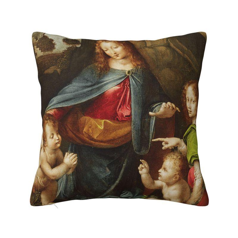 Mysterious Smile Leonardo Da Vinci Pillow Case for Sofa Mona Lisa Nordic Cushion Cover Car Pillowcase
