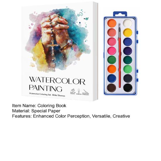 1 Set Christian Bible Verses Watercolor Coloring Book Inspirational Floral Scripture Art for Adults Teens Relaxing Creative Gift for
