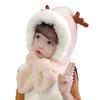 Baby hat autumn and winter children's plush hat scarf integrated male and female children's plush thickened warm windproof hat