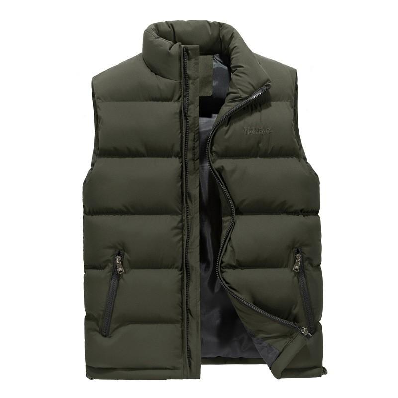 Men's Vest New Autumn and Winter Feather Cotton Vest Men's Thermal Vest Men's Korean Version Slim Vest
