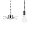 2Pcs/Set Ceiling Fan Pull Chain Beaded Ball Extension Chains with Light Bulb and Fan Cord