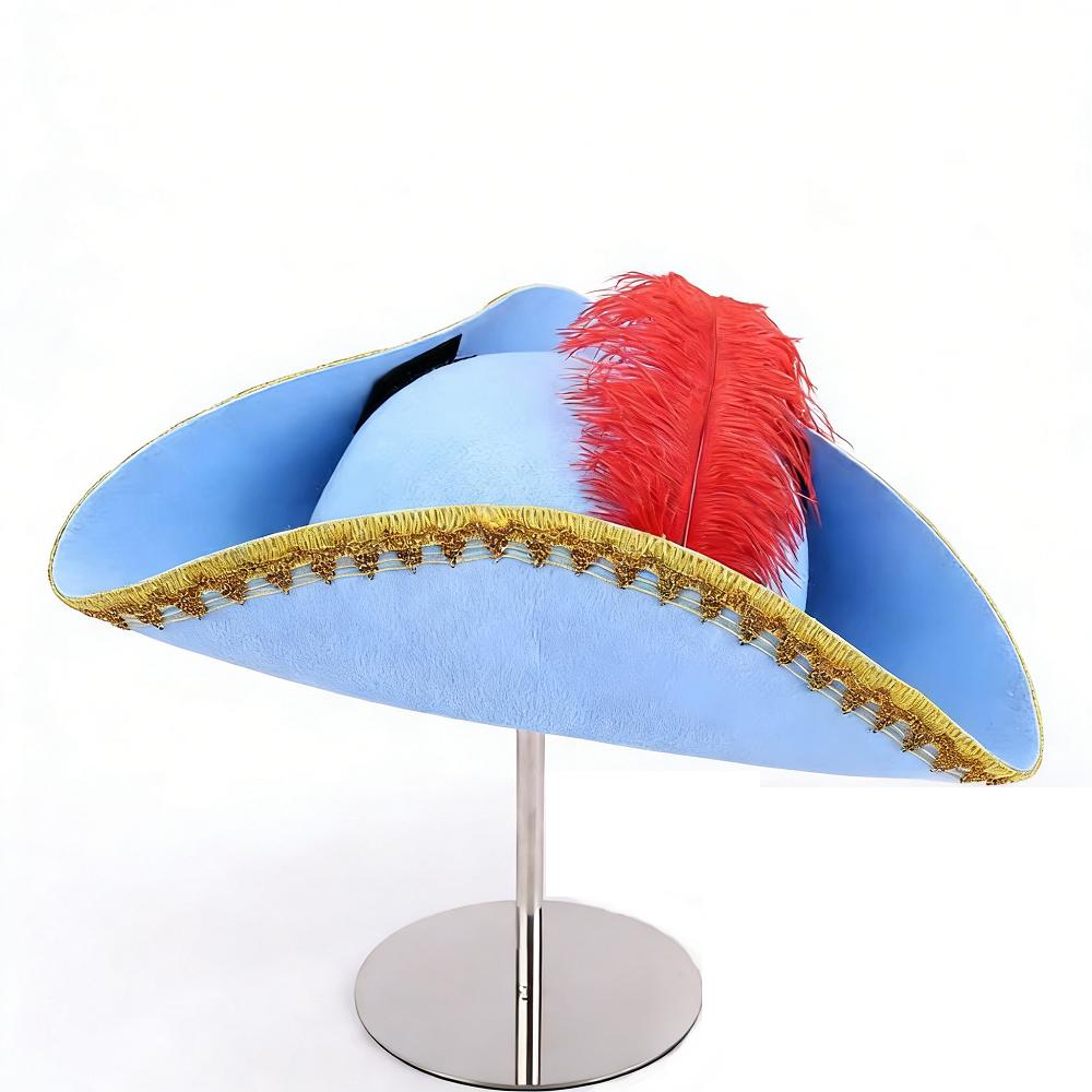 Retro Creative Feathers Pirate Hat Cosplay Pirate Cap Captain Hats Halloween Carnival Party Costume Props Holiday Gifts