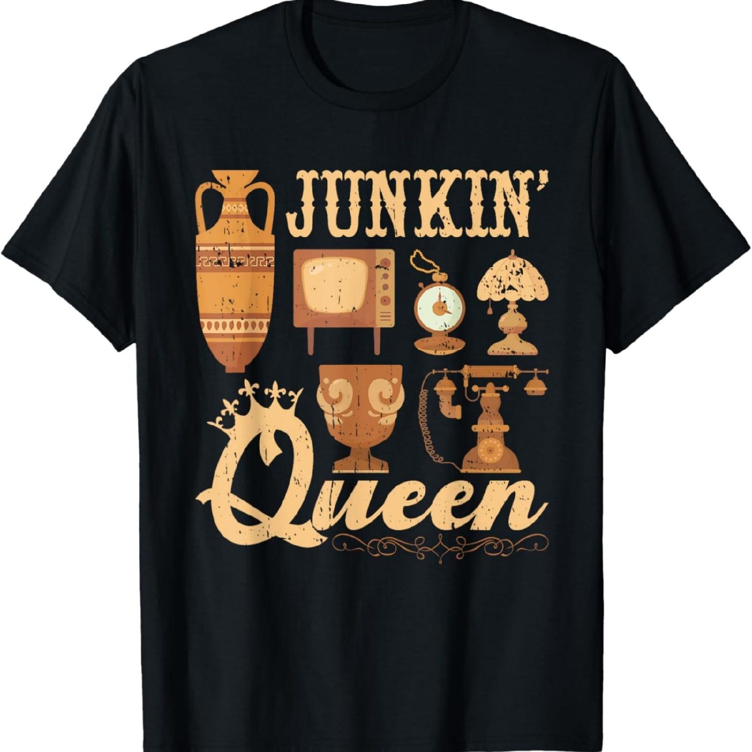 Junkin Queen Junking Antique Junk & Thrift T-Shirt XXXXXL разноцветный