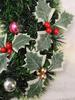 Artificial Holly Berries With Green Leaves DIY Christmas Wreath Wedding Flower Gifts Xmas New Year Festival Decorations Xmas Tre