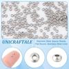 200Pcs 202 Stainless Steel Spacer Beads, Flat Round, Stainless Steel Color, 3x1.5mm, Hole: 1.2mm