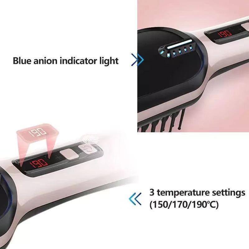 Doppelt verwendbarer Keramik-Haar- und Bartglättkamm für Männer & Frauen