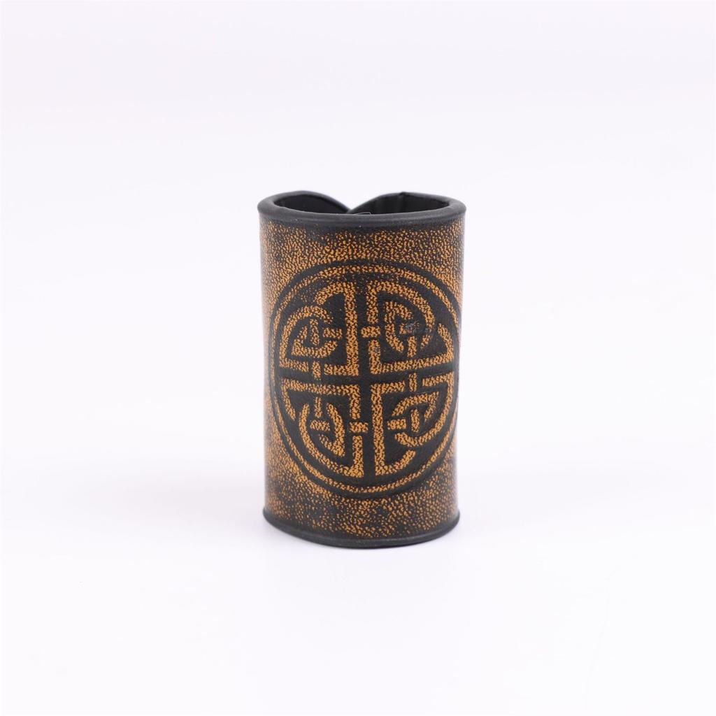 Viking Inspired Embossed PU Leather Hair Accessories Fashion Hair Ornament With Norse Symbols For Men And Women