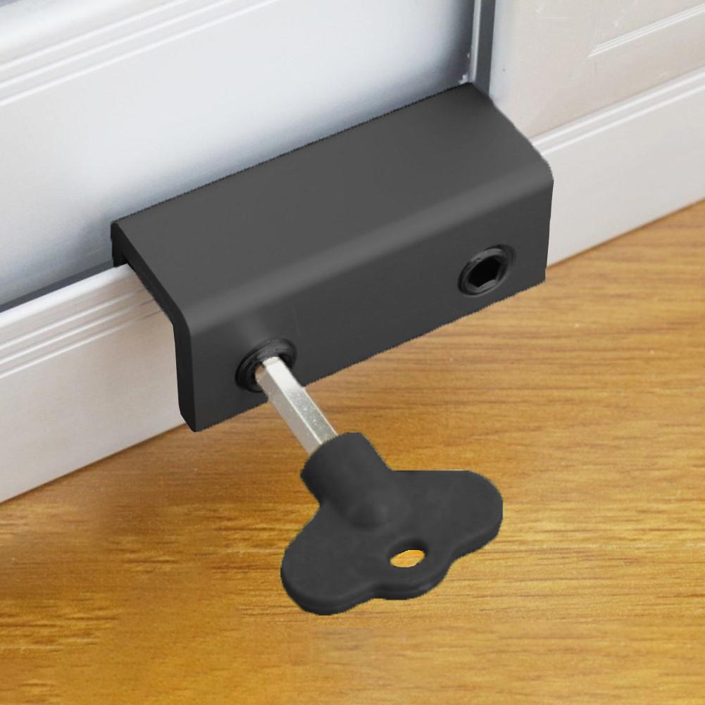 1-10Pcs Window Sliding Door Lock Sliding Sash Stopper Cabinet Locks Straps Doors Security Anti-theft Lock Baby Kids Child Safety